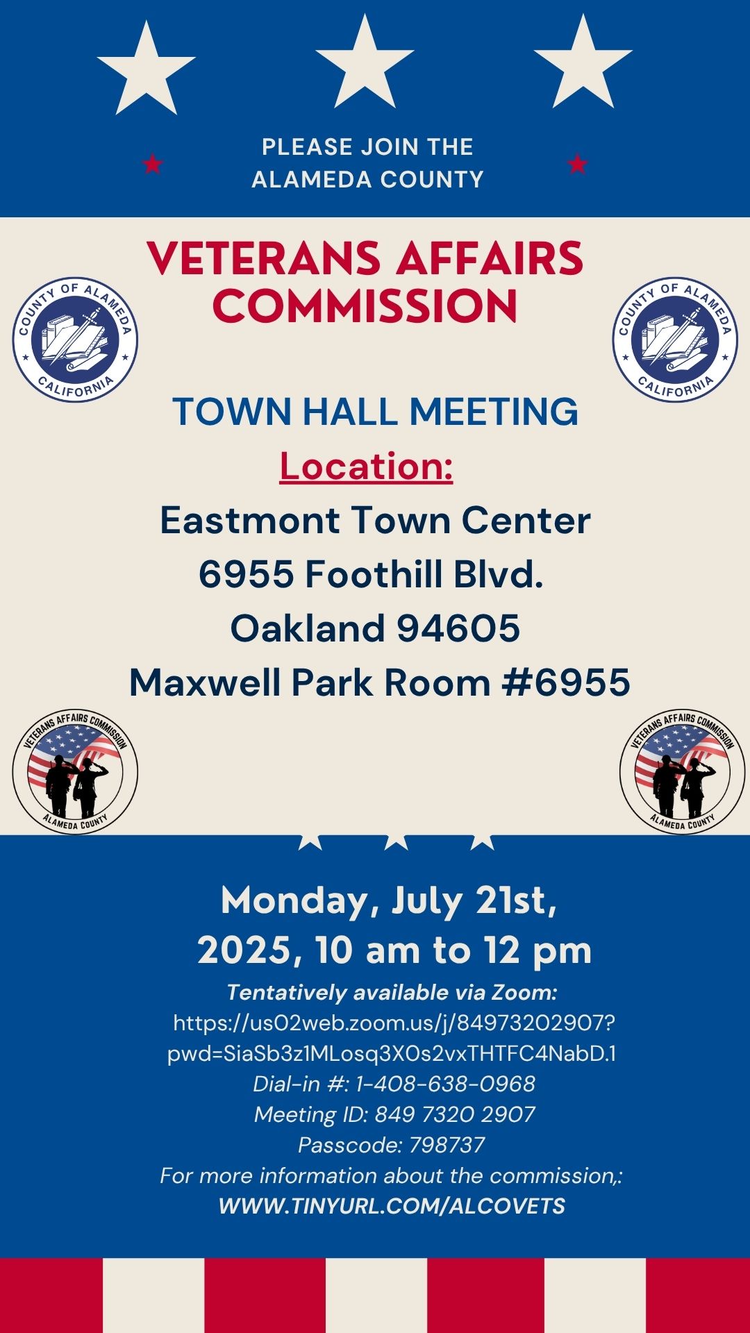 Veterans Affairs Commission Meeting Flyer